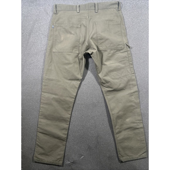 Fjällräven Other - Fjallraven Pants Mens 32x31 Olive Greenland Jeans Cargo Outdoor Hike G1000 Waxed